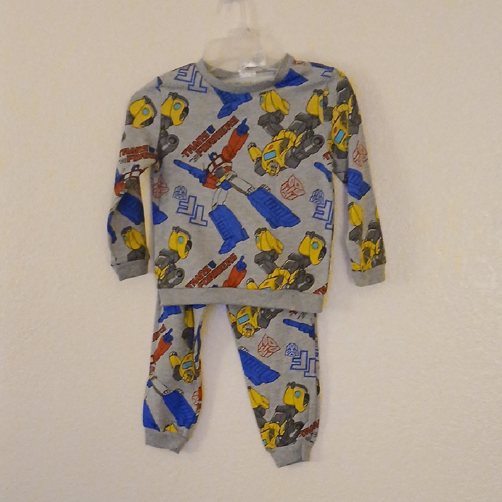 Kids Gray and Blue Transformers Pajamas